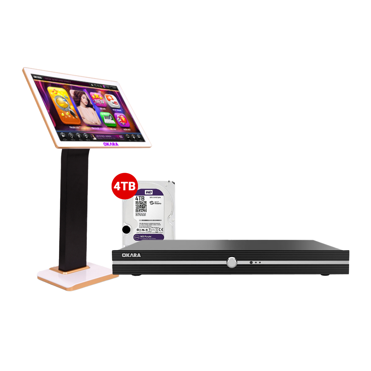 Combo đầu màn Okara M15i 4TB + Màn Okara T10 21.5 Inch